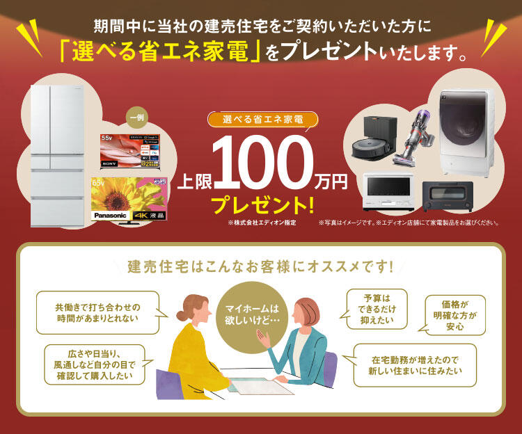 建売住宅購入資金プレゼントキャンペーン