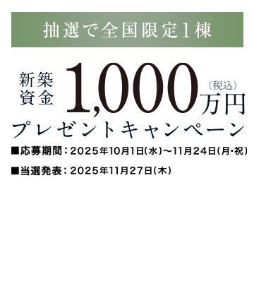 新築資金プレゼント