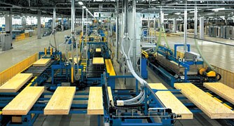 photo:Wooden panel production line