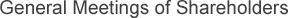 General Meetings of Shareholders
