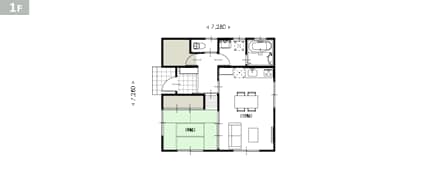 西入り玄関 16坪平屋