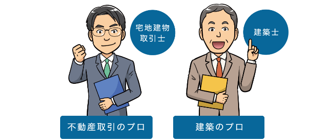 不動産取引のプロ 宅地建物取引士 建築のプロ 建築士