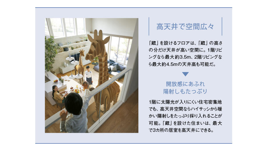 大収納空間「蔵」だからできること