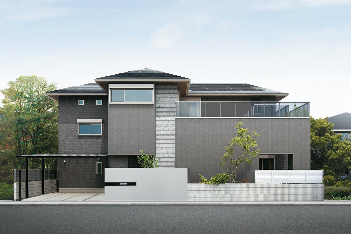 高天井のLDKで憩い、伸びやかに子育て 「空」を切り取るパティオのある住まい