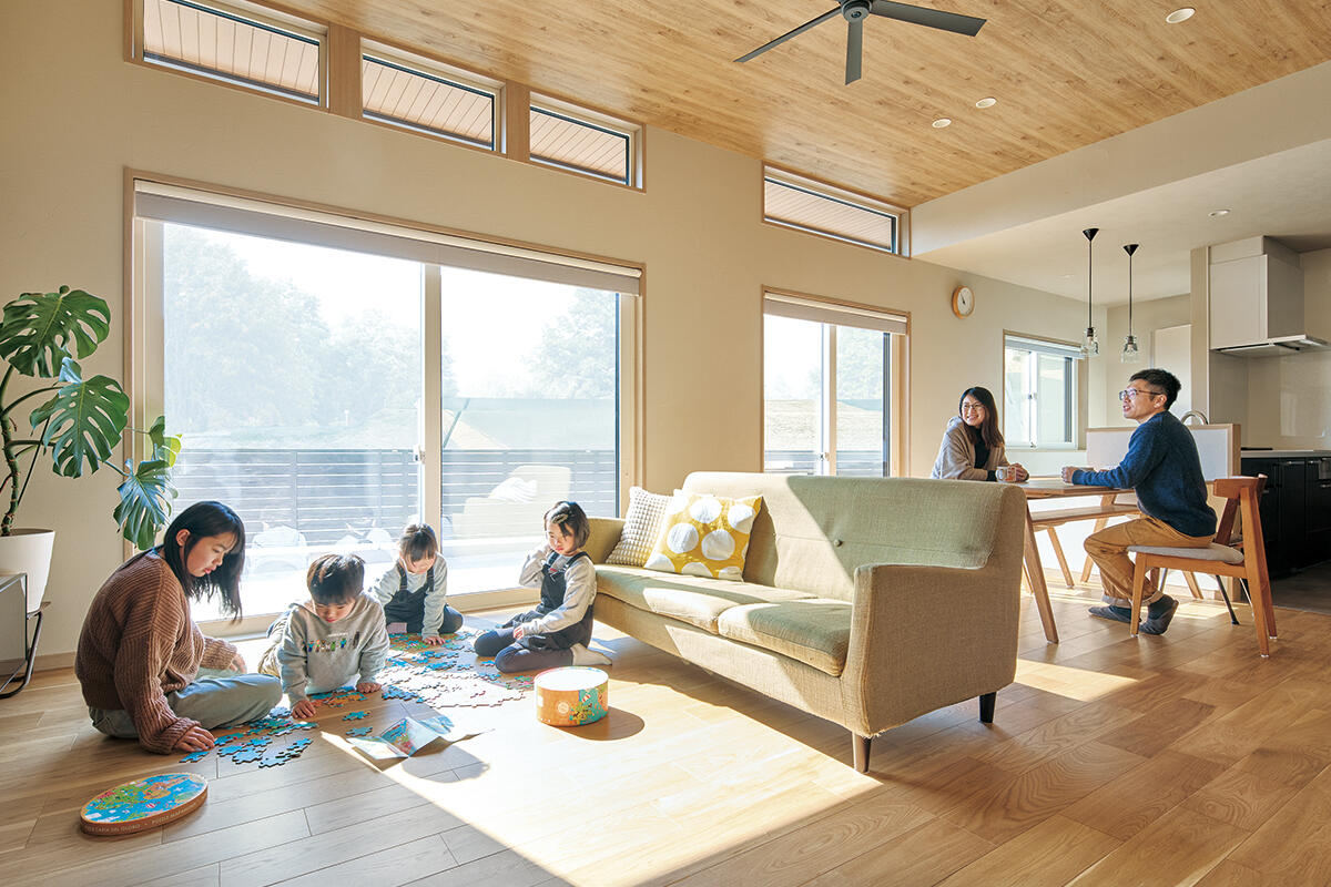 住まいのどこにいても室温が一定 日差しが注ぐLDKで育む、おだやかな暮らし