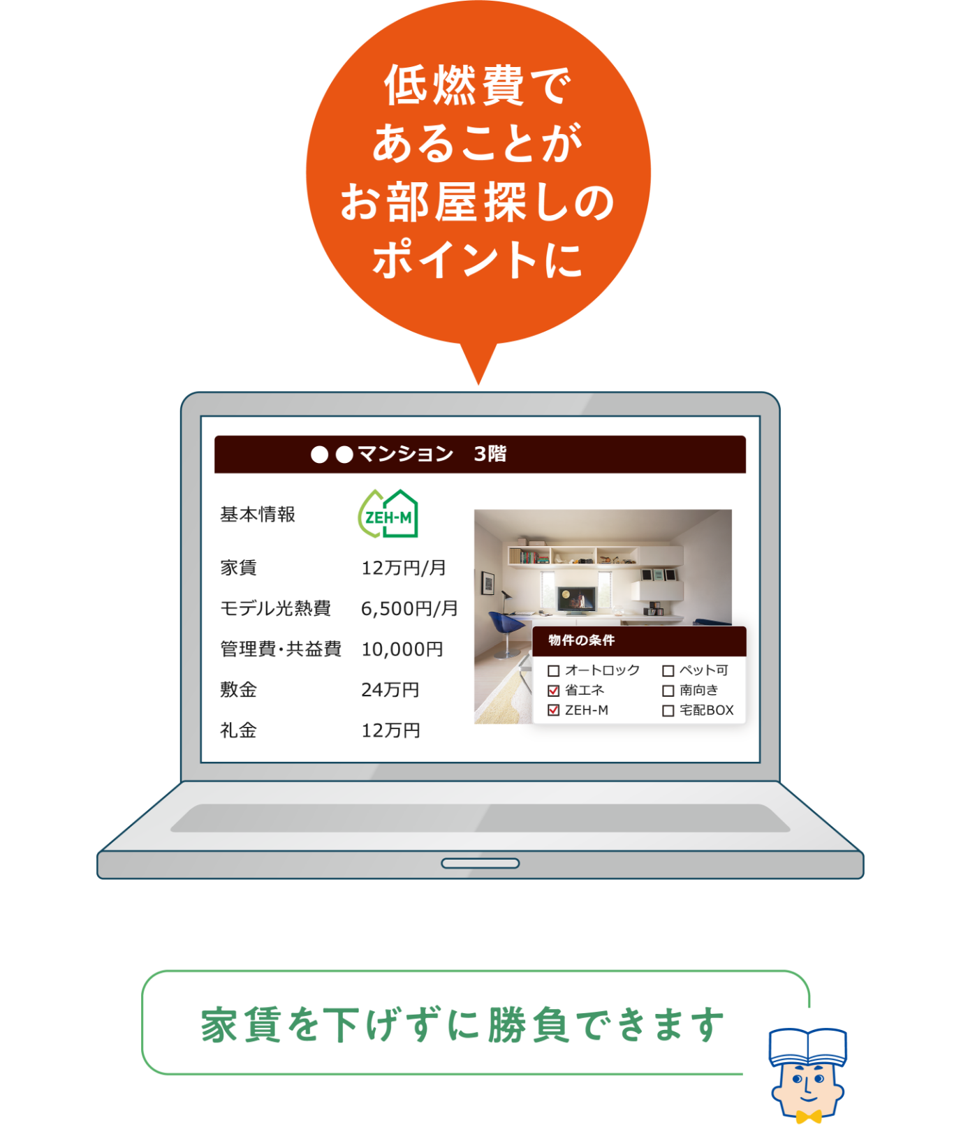 低燃費であることがお部屋探しのポイントに