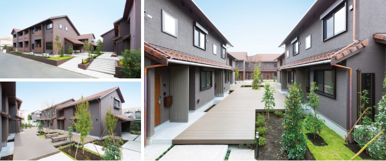 最新の高性能住宅と伝統が融合したまちなみ
