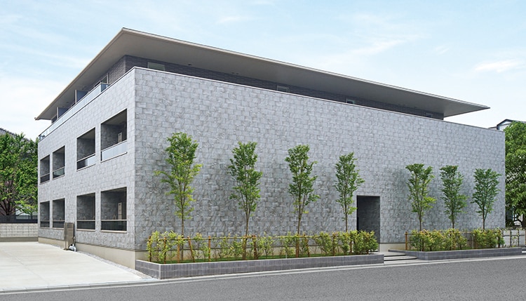 荘厳なファサードで価値創造に挑戦した木質3階建賃貸住宅