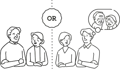 ご自身ごとのお悩みですか？それとも、ご両親のお悩みですか？