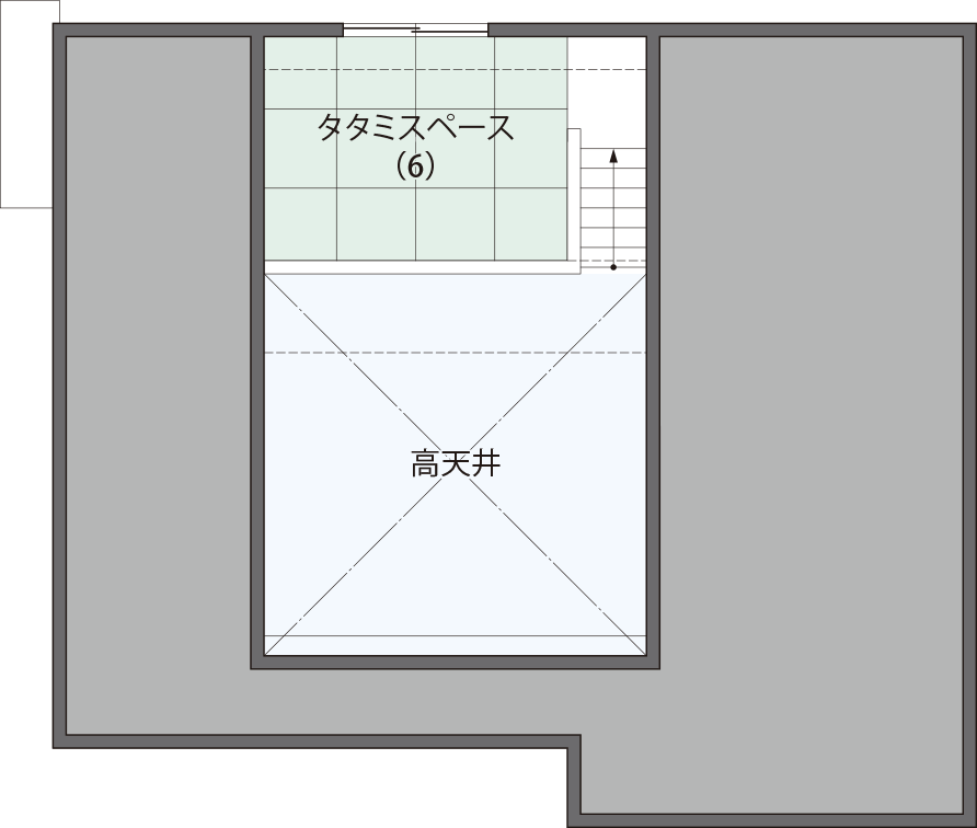 ゆったりとした二人暮らしの平屋の間取り図