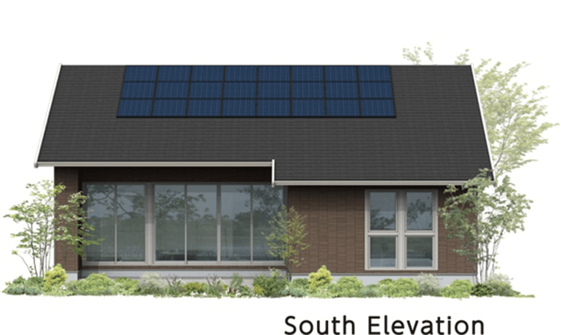 ゆったりとした二人暮らしのできる平屋の外観