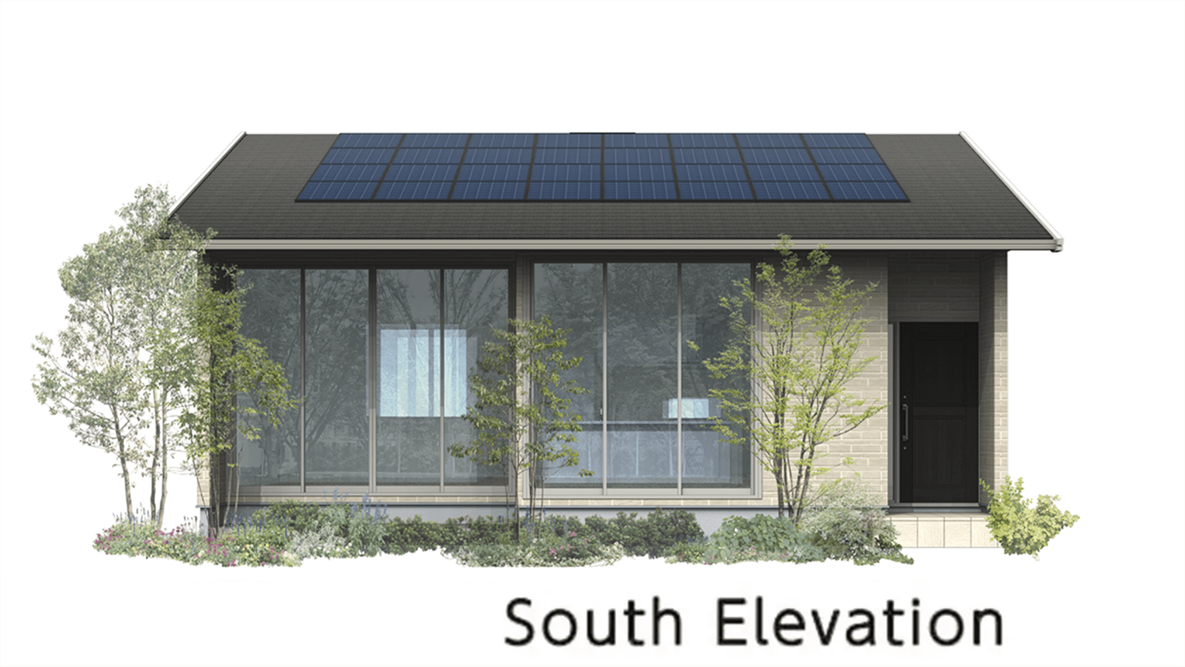 家事効率重視のできる平屋の外観