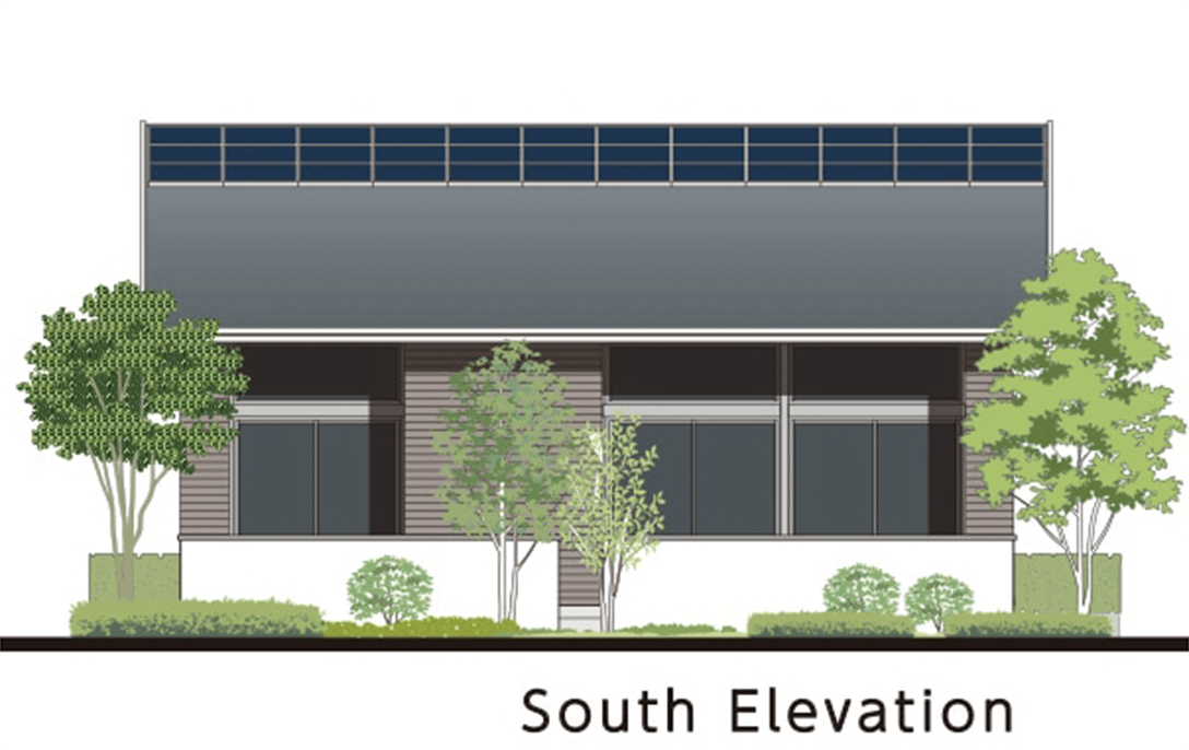 ほどよい距離感で暮らせる平屋の外観