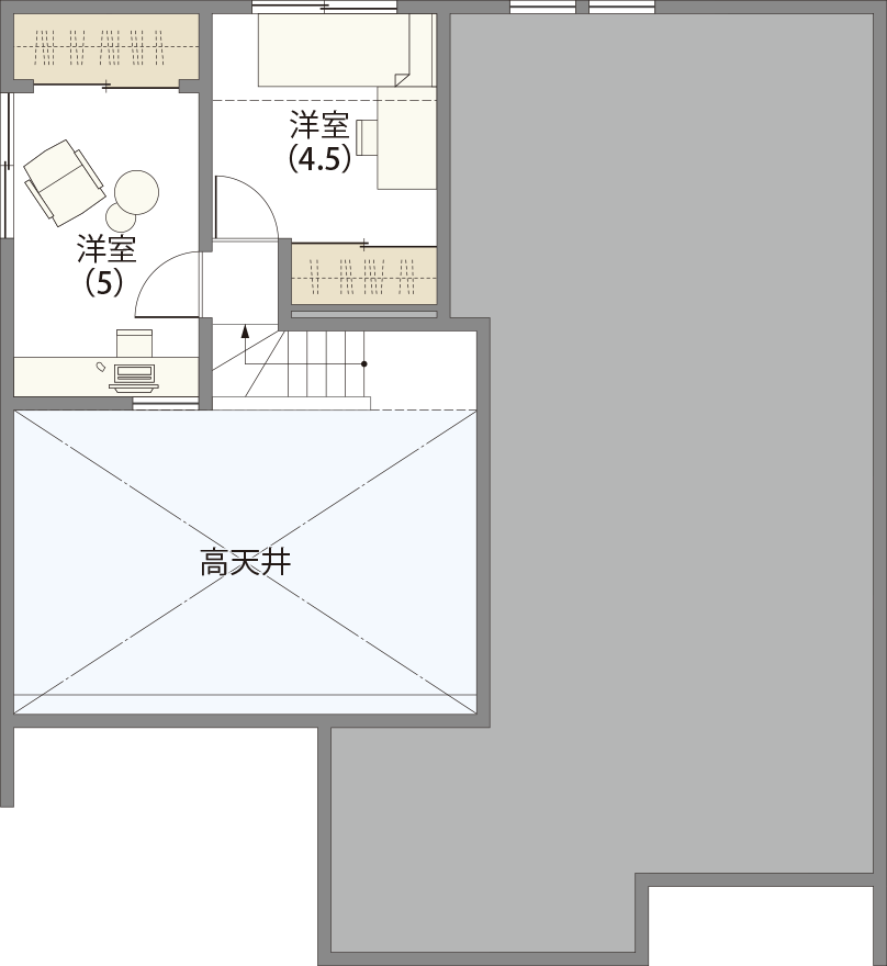 子育てしやすい平屋の間取り図