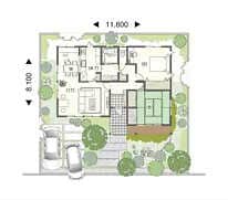 平屋住宅の間取り 26坪