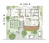 平屋住宅の間取り 33坪