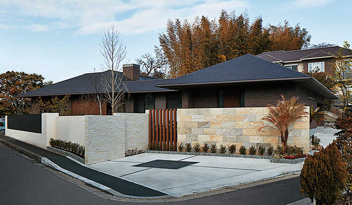 平屋住宅の建築実例 四季の暮らしを愉しめる平屋の邸宅