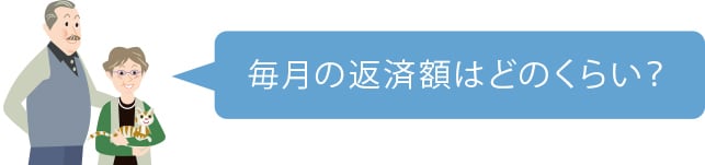 毎月の返済額はどのくらい？