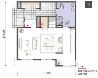 「40-2RW」1F 間取り図