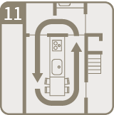 家事効率サーキュレーション動線 アイコンイメージ