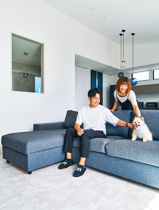 注文住宅の実例-愛犬と楽しく暮らす2階リビングの住まい