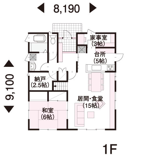 44坪 2階建 北向き の間取り 間取り集500プラン あたりまえ の間取り集 ミサワホーム
