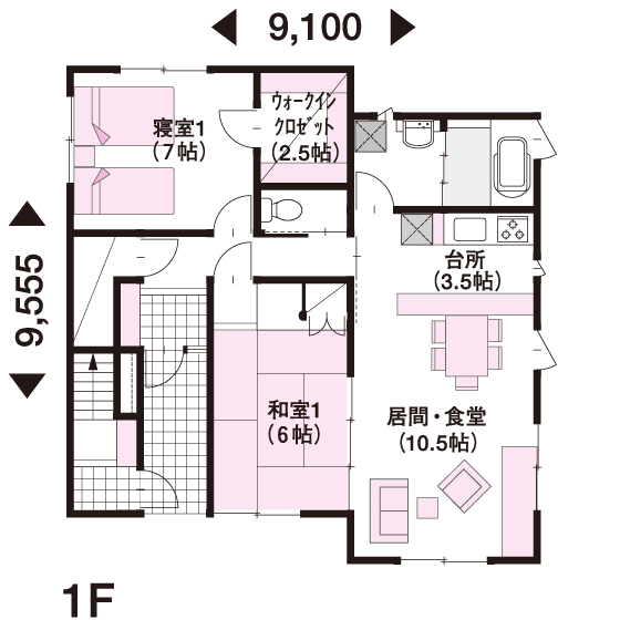 60坪 3階建 南向き の間取り 間取り集500プラン あたりまえ の間取り集 ミサワホーム