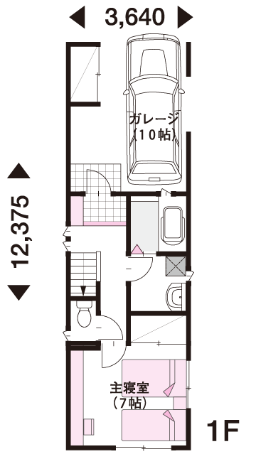 37坪 3階建 北向き の間取り 間取り集500プラン あたりまえ の間取り集 ミサワホーム 37坪 3階建 北向き の間取り 間取り集500プラン あたりまえ の間取り集 ミサワホーム
