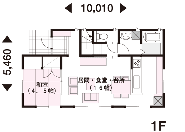 31坪 2階建 西向き の間取り 間取り集500プラン あたりまえ の間取り集 ミサワホーム 31坪 2階建 西向き の間取り 間取り集500プラン あたりまえ の間取り集 ミサワホーム