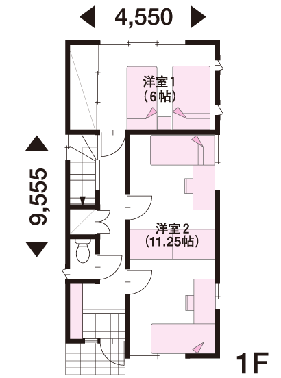 19坪 2階建 北向き の間取り 間取り集500プラン あたりまえ の間取り集 ミサワホーム