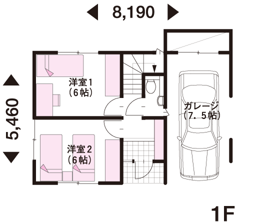 27坪 2階建 南向き の間取り 間取り集500プラン あたりまえ の間取り集 ミサワホーム