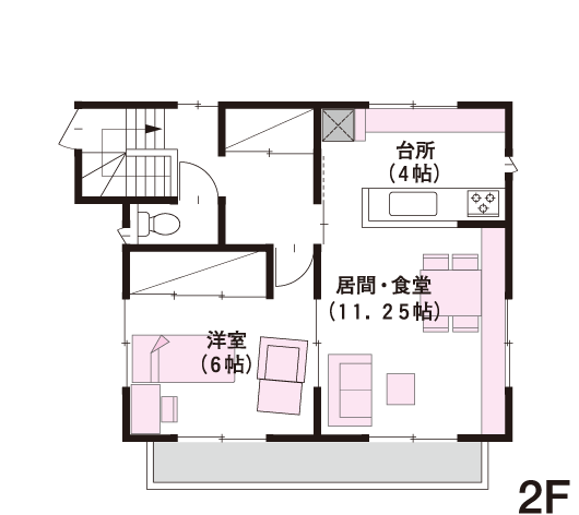 29坪 2階建 西向き の間取り 間取り集500プラン あたりまえ の間取り集 ミサワホーム