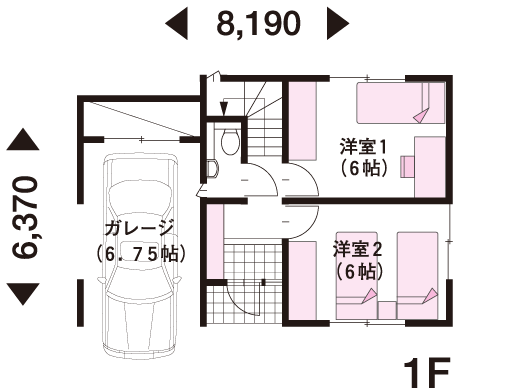 26坪 2階建 南向き の間取り 間取り集500プラン あたりまえ の間取り集 ミサワホーム