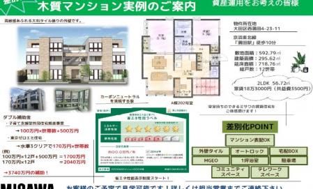 西蒲田　木造3階建てマンション現場見学会
