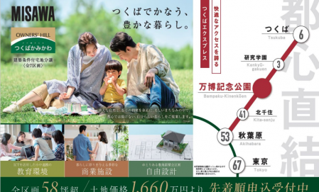 【予約制】つくばかみかわ 分譲案内会 