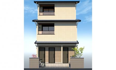 木質3階建構造体見学会