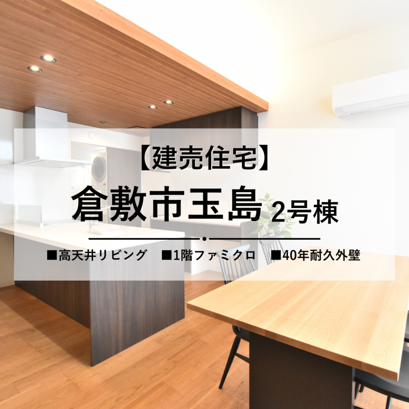 【倉敷市玉島】高天井＋高窓で明るいリビング