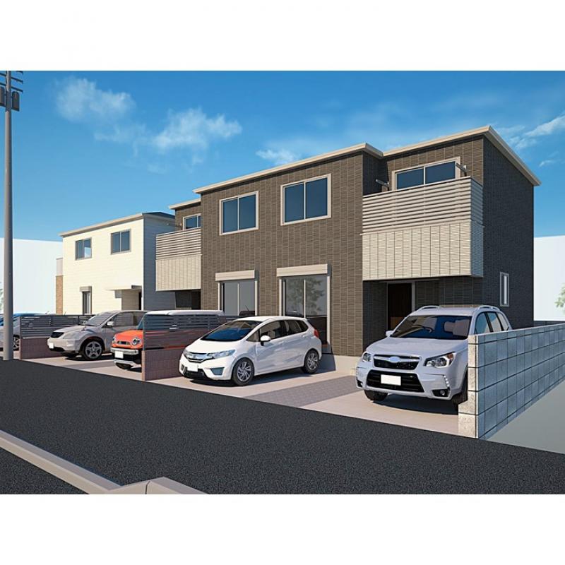 木質2階建てメゾネット賃貸実例見学会