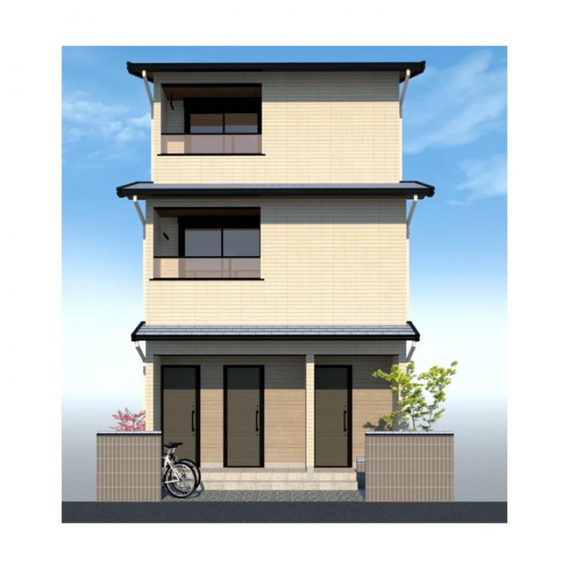 木質3階建構造体見学会