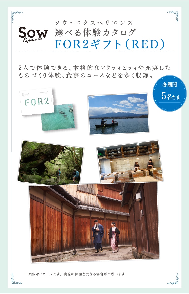 ソウ・エクスペリエンス『FOR2ギフト（RED）』−抽選5名様