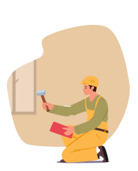 防水工事のイラスト