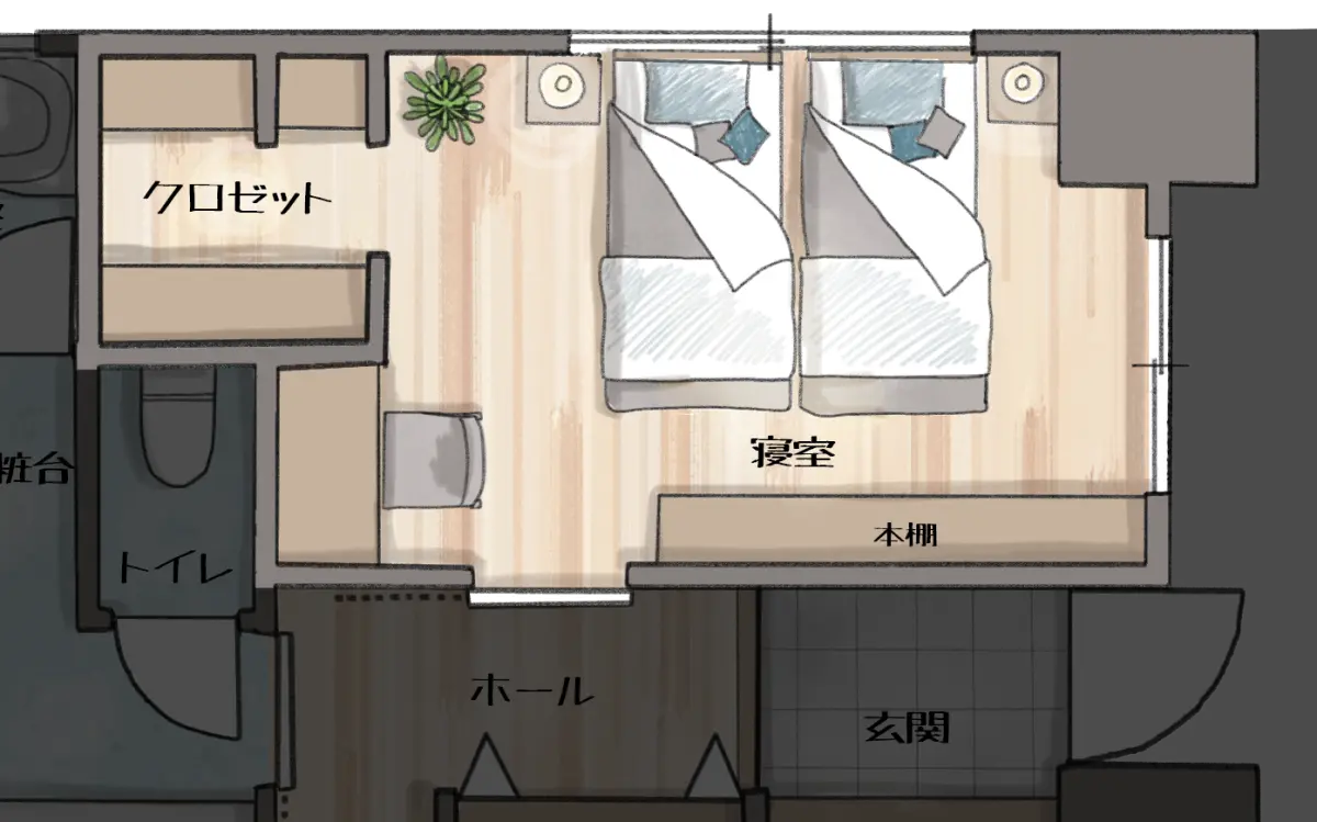 寝室エリア拡大