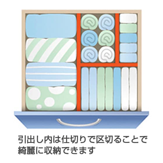 モノの大きさに合った収納スペースを