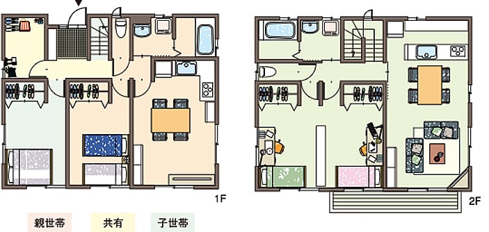 気兼ねなく同居したいご家族のために、ほどよく別々の、いい関係をご提案。