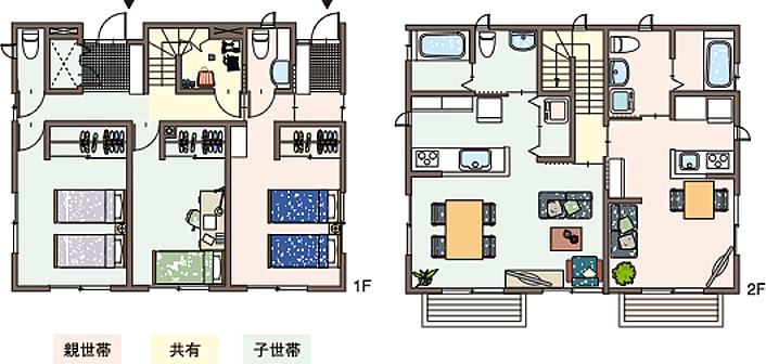 お互いのために、自分たちの暮らしを大切にする優しい距離。おとなりで見守る関係が素敵です。