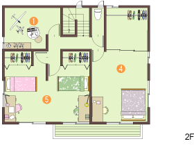 間取り：完全同居2F