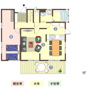 間取り：完全同居1F