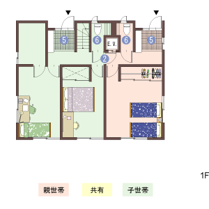 間取り：別々同居1F