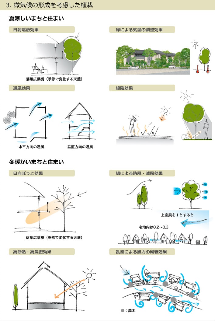3.微気候の形成を考慮した植栽