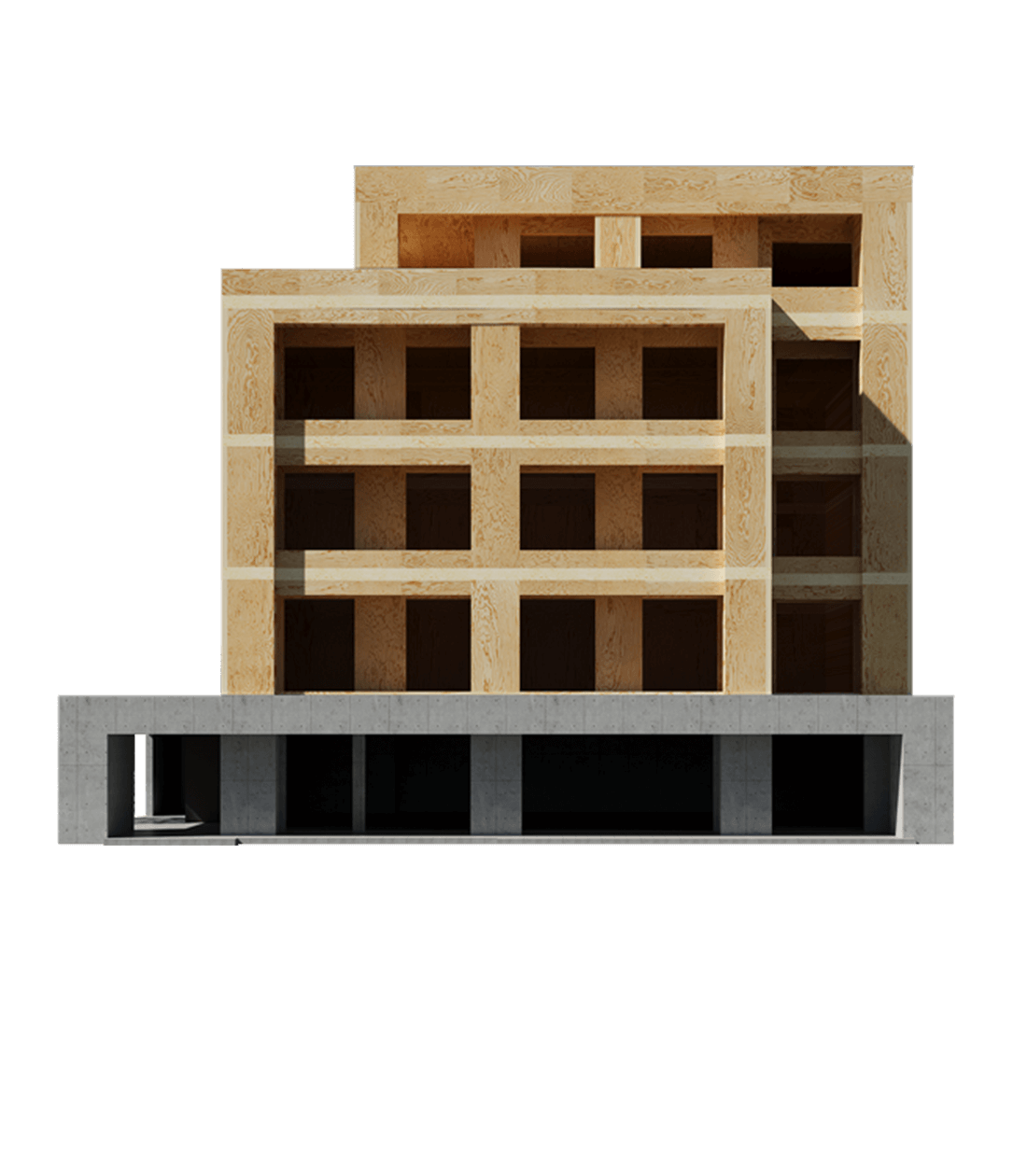木質中層建築を連想させる画像